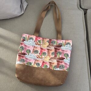Stylish Starbucks inspired Tote Bag